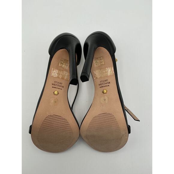 Stuart Weitzman Black Heels with Yellow Buckle - Picture 6 of 6